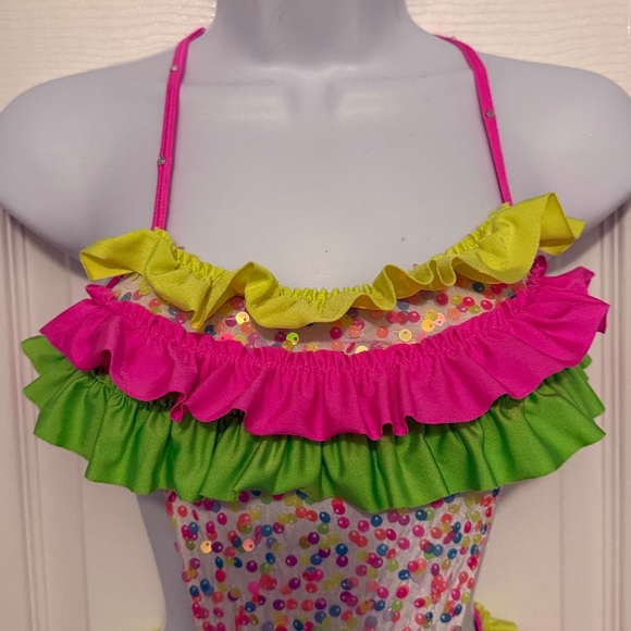 Colorful Ruffled sequin dance custom - Picture 2 of 8